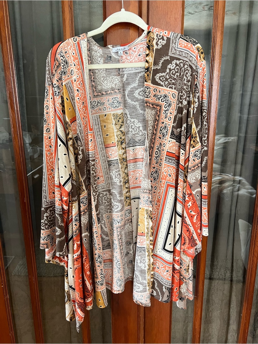 White Birch Patchwork Paisley Kimono Duster Oversized